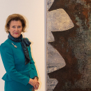 12. november: Dronning Sonja er til stede på åpningen av utstillingen Anna-Eva Bergmann. Grafisk univers. på Museet for samtidskunst. Foto: Nasjonalmuseet / Børre Høstland
